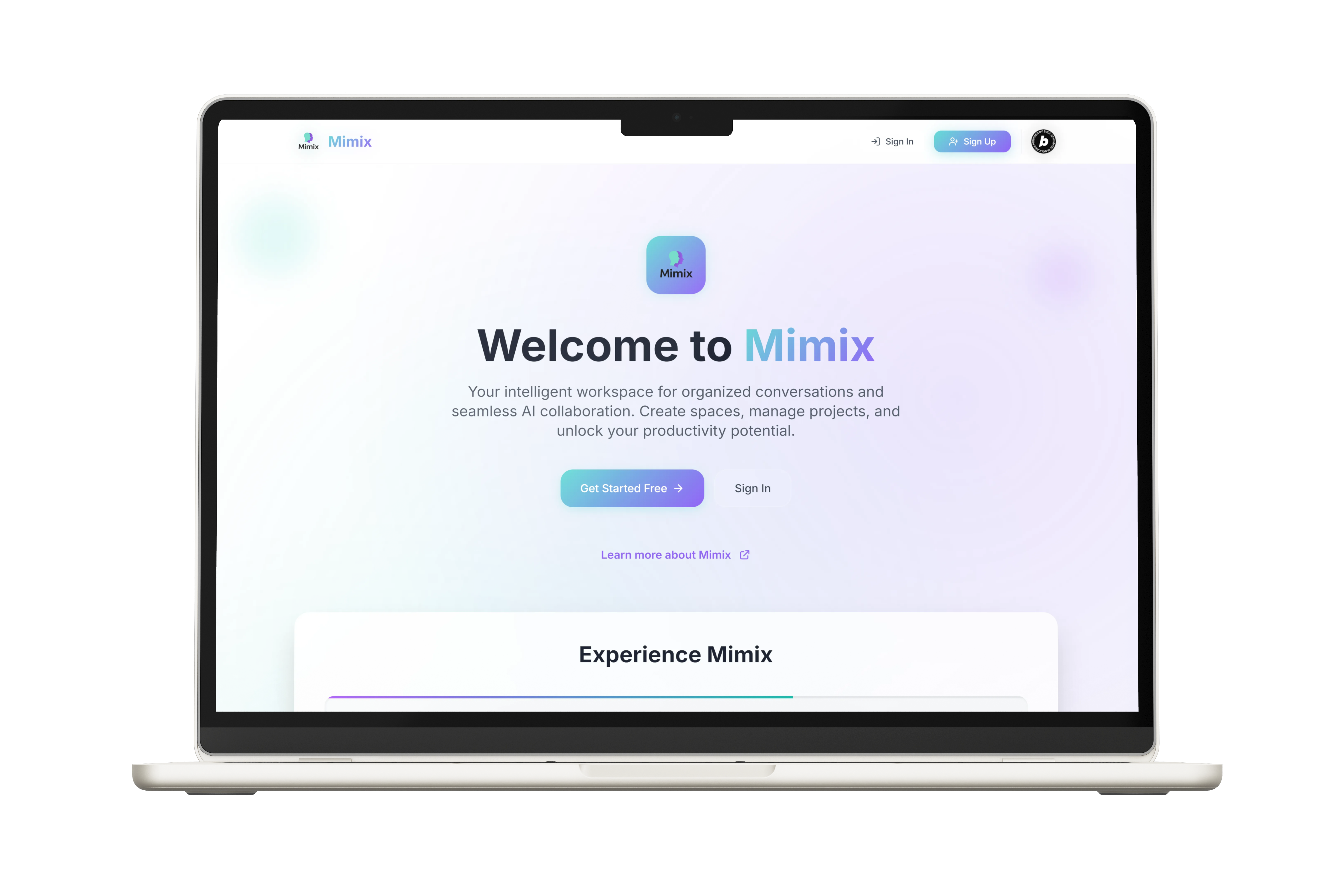 Mimix Landing Page